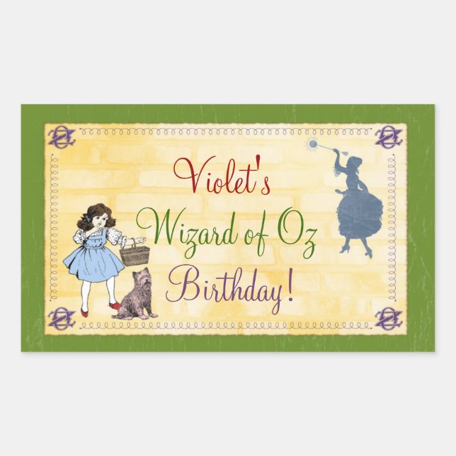 Adesivo Retangular Assistente de Rótulo de Frasco Oz ou Vinheta (Frente)