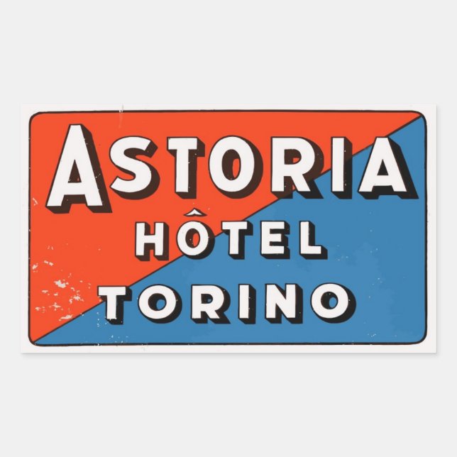 Adesivo Retangular Astoria Hotel (Torino - Italy) (Frente)