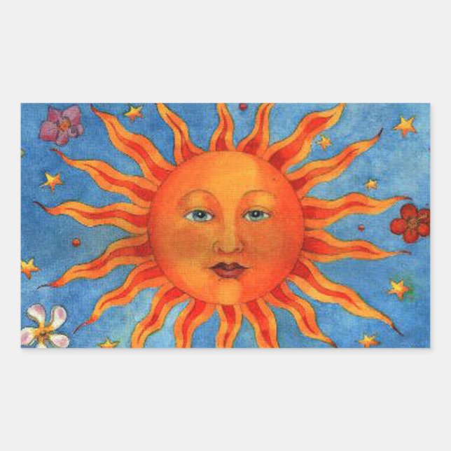 Adesivo Retangular Astrologia Sun (Frente)