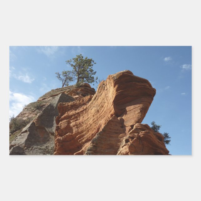 Adesivo Retangular Até Angels Landing no Parque Nacional de Zion (Frente)