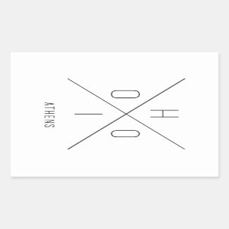 Adesivo Retangular Athens Ohio Sticker