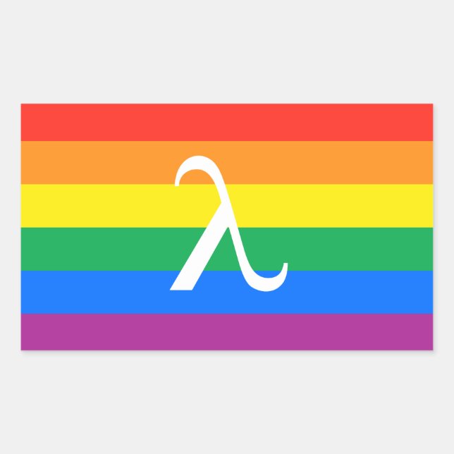 Adesivo Retangular Ativismo de orgulho gay (Frente)