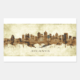 Adesivo Retangular Atlanta Georgia Cityscape