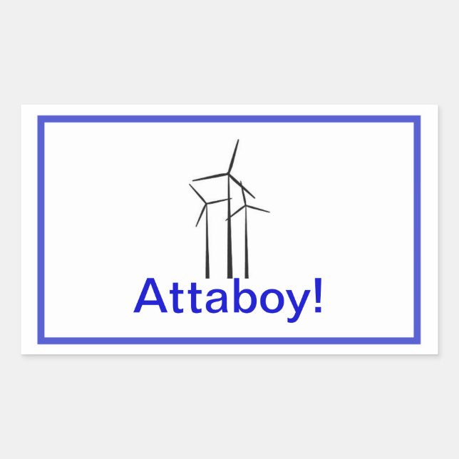 Adesivo Retangular Atta Boy Wind Turbine (Frente)