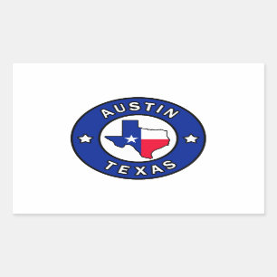 Adesivo Retangular Austin Texas