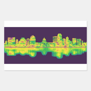 Adesivo Retangular Austin Texas Skyline