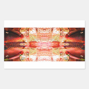 Adesivo Retangular Auto-falantes de áudio do Hot Grunge