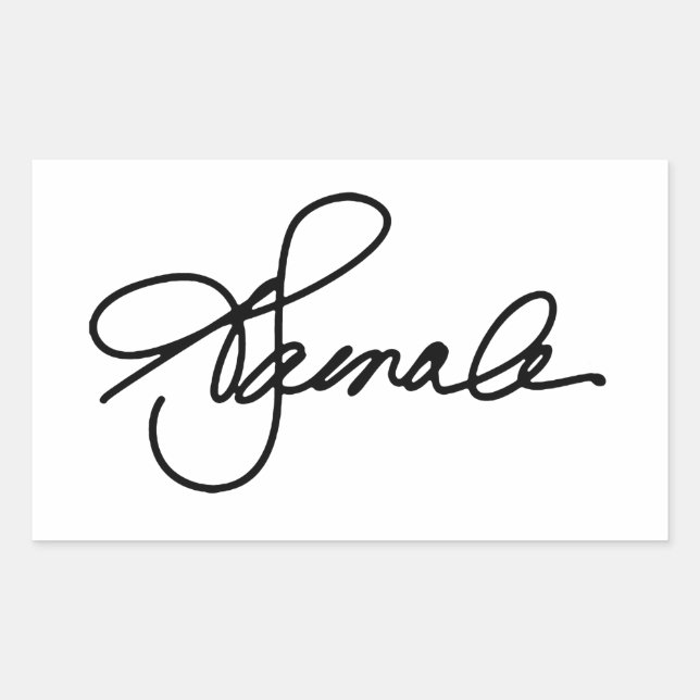 Adesivo Retangular Autografo Kamala Harris 2020 (Frente)