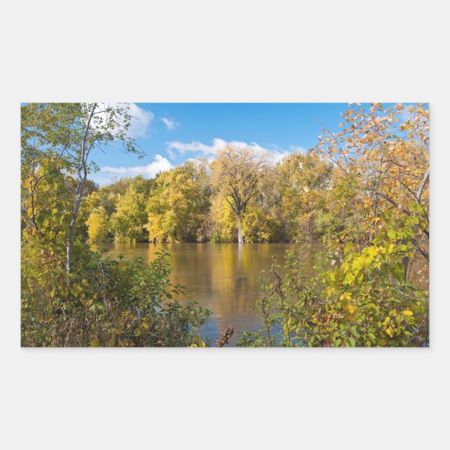 Adesivo Retangular Autumn Along Minnesota (Frente)