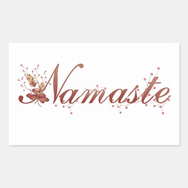 Adesivo Retangular Autumn Namaste Yoga (Frente)