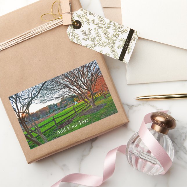 Adesivo Retangular Autumn Sunset por Shirley Taylor (Presentear)