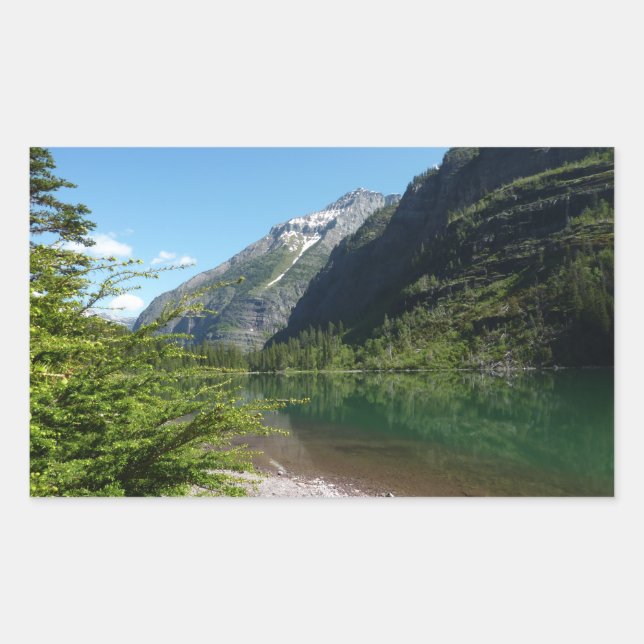 Adesivo Retangular Avalanche Lake II no Parque Nacional Glacier (Frente)