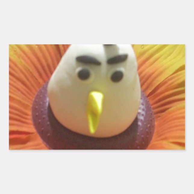 Adesivo Retangular Aves Esculpidas na Impressão de Arte de Girassol (Frente)