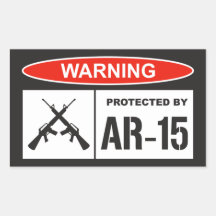 Aviso Protegido Por Negócio Doméstico AR-15