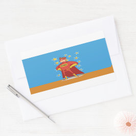 Adesivo Retangular Avô Super-herói no Dia de os pais