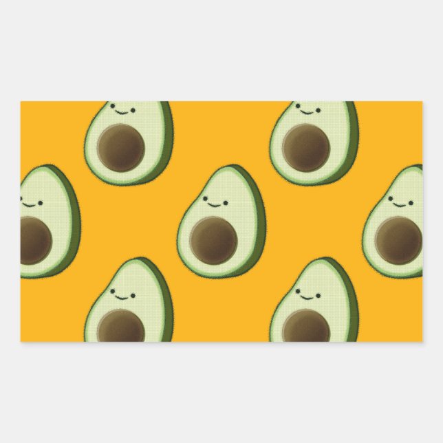 Adesivo Retangular Avocado Pattern (Frente)