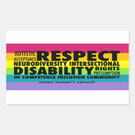 Adesivo Retangular AWN Rainbow Pride Sticker