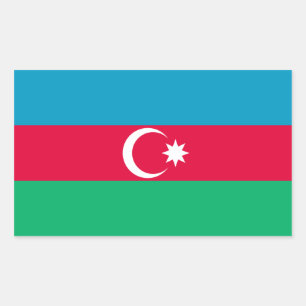 Adesivo Retangular Azerbaijan/bandeira azerbaijana