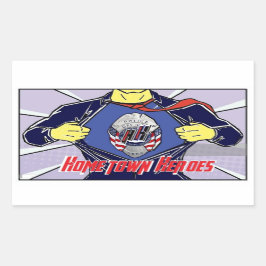 Adesivo Retangular azul