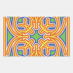 Adesivo Retangular Azulejo exótico