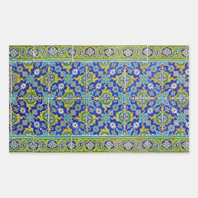 Adesivo Retangular azulejo iznik (Frente)