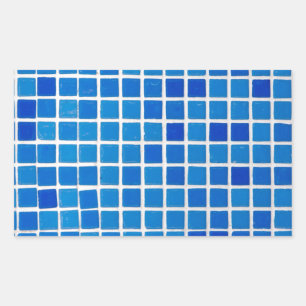 Adesivo Retangular Azulejo Mosaico Azul