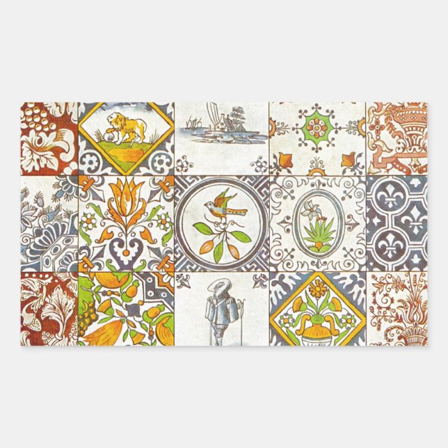 Adesivo Retangular Azulejos cerâmicos neerlandeses (Frente)