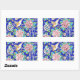 Adesivo Retangular Azulejos floridos (Folha)