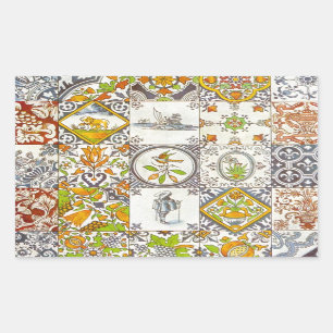 Adesivo Retangular Azulejos holandeses