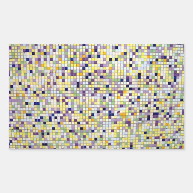Adesivo Retangular Azulejos Quadrados Pequenos com Coloração múltipla (Frente)