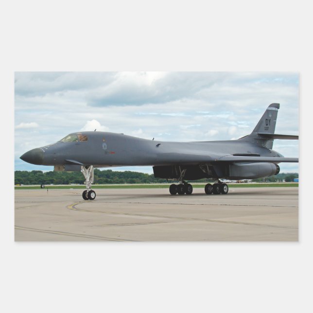 Adesivo Retangular B-1B Lancer Bomber em Terra (Frente)