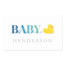 Baby Boy Blue Teal Rubber Duck Favor do Chá de fra