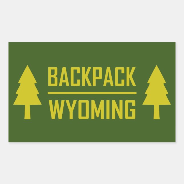 Adesivo Retangular Backpack Wyoming (Frente)