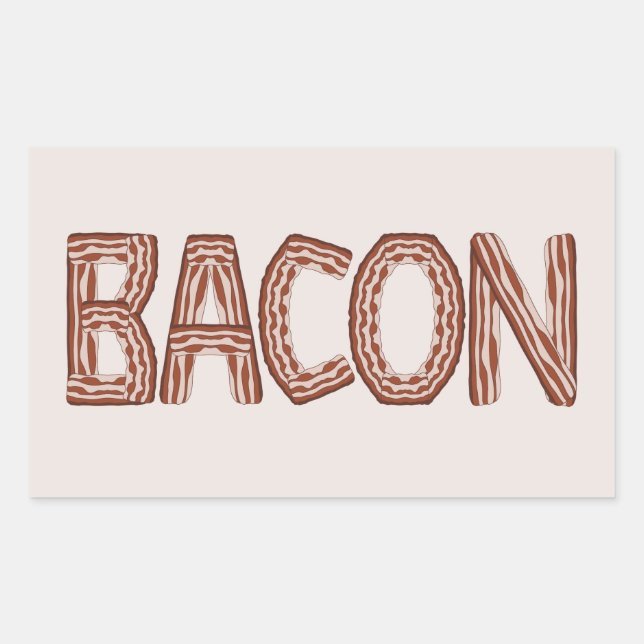 Adesivo Retangular Bacon (Frente)