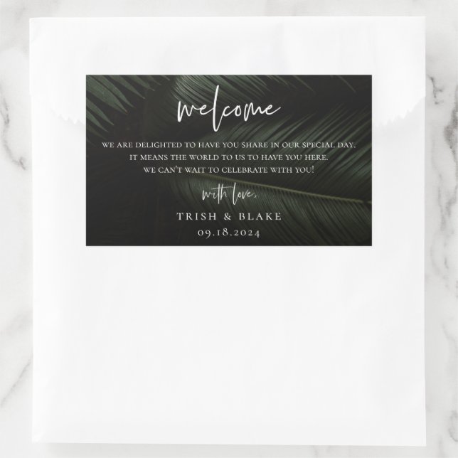 Adesivo Retangular Bag de Boas-vindas dos Tropics Moody (Bolsa)