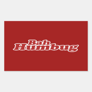 Adesivo Retangular Bah Humbug Christmas Scrooge