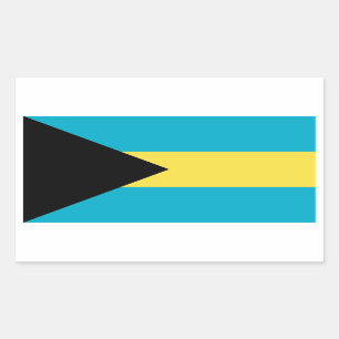 Adesivo Retangular Bahamas/Bandeira das Bahamas