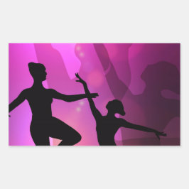 Adesivo Retangular Bailarinos de Ballet