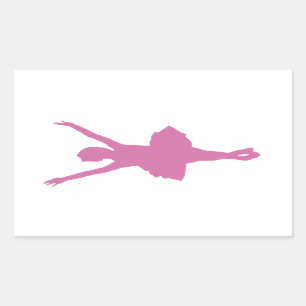 Adesivo Retangular Balé rosa