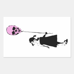 Adesivo Retangular Balloon Girl