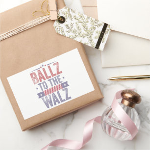 Adesivo Retangular Ballz para a eleição Walz Harris Waltz 2024