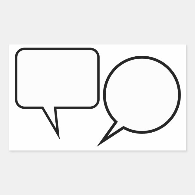 Adesivo Retangular Balões de fala (Frente)