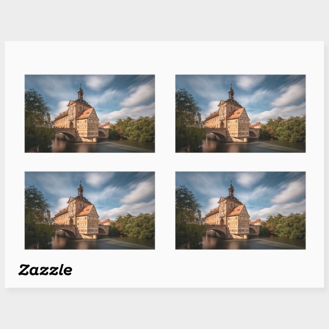 Adesivo Retangular Bamberg Alemanha (Folha)