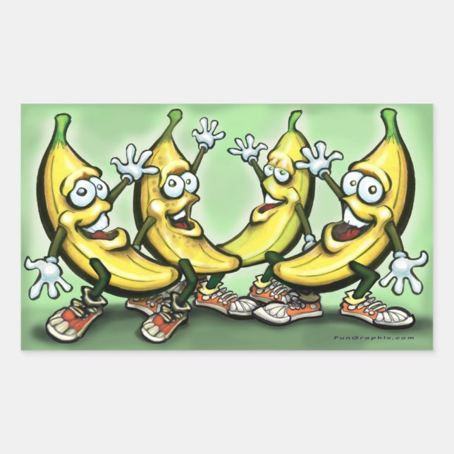 Adesivo Retangular Bananas (Frente)