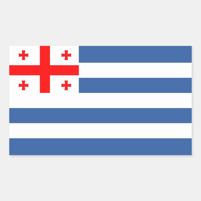 Adesivo Retangular Bandeira Adjara Patriótica (Frente)