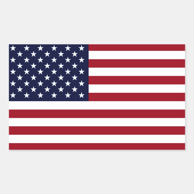 Adesivo Retangular Bandeira Americana (Frente)