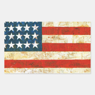 Adesivo Retangular Bandeira Americana