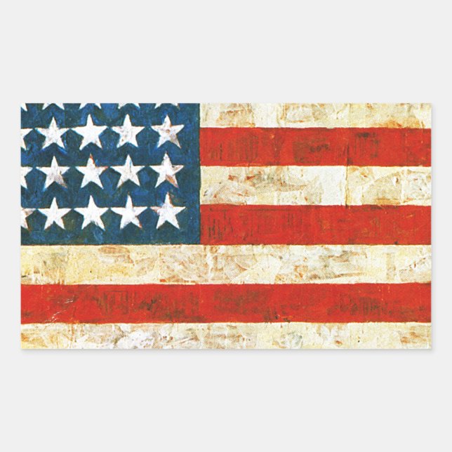 Adesivo Retangular Bandeira Americana (Frente)