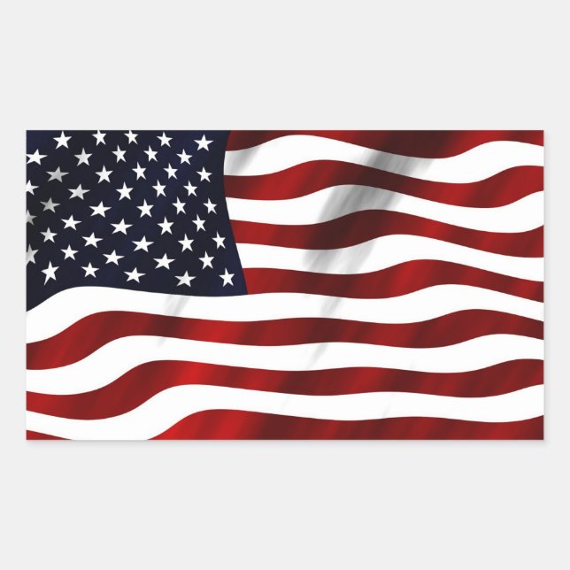 Adesivo Retangular Bandeira Americana (Frente)