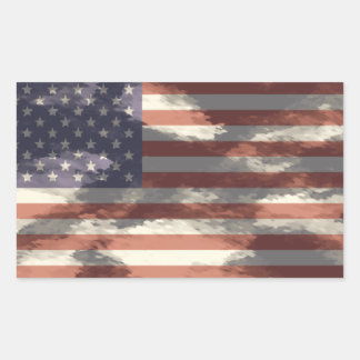 Adesivo Retangular Bandeira Americana